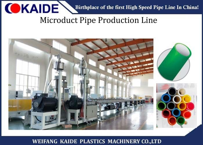 Machine to make Microduct 14mm/10mm, 7mm/4mm with speed 60m/min, Microduct pipe line