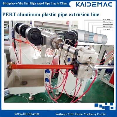 Al-Plastics Overlapped Welding Machine / Pert-Al-Pert Pipe Making Machine Line