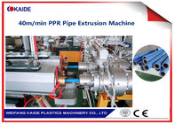 40m/Min Double Outlet Plastic Water Pipe Making Machine / PPR Water Pipe Extruder Machine