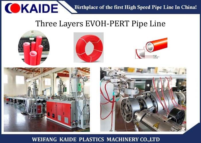 Professional Plastic Pipe Extrusion Machine For 3 Layers EVOH / PERT Pipe