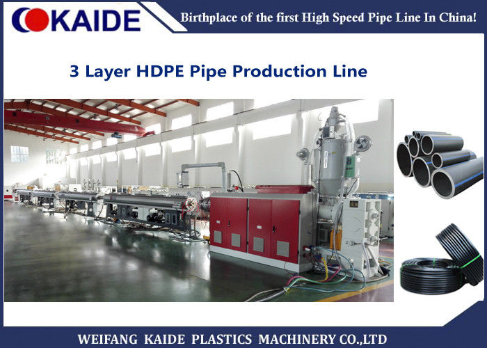 20-110mm 3 Layer Co-extrusion HDPE Pipe Production Line/ HDPE Pipe Making Machine KAIDE
